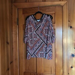 Rose & Olive Women's Paisley Top - Red and Orange